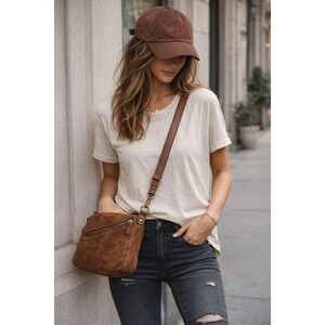 The Hat Depot Brown Cotton Dad Hat Minimalist Neutral Adjustable Cap One Size